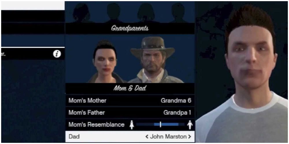 John Marston being chosen as a parent in GTA Online