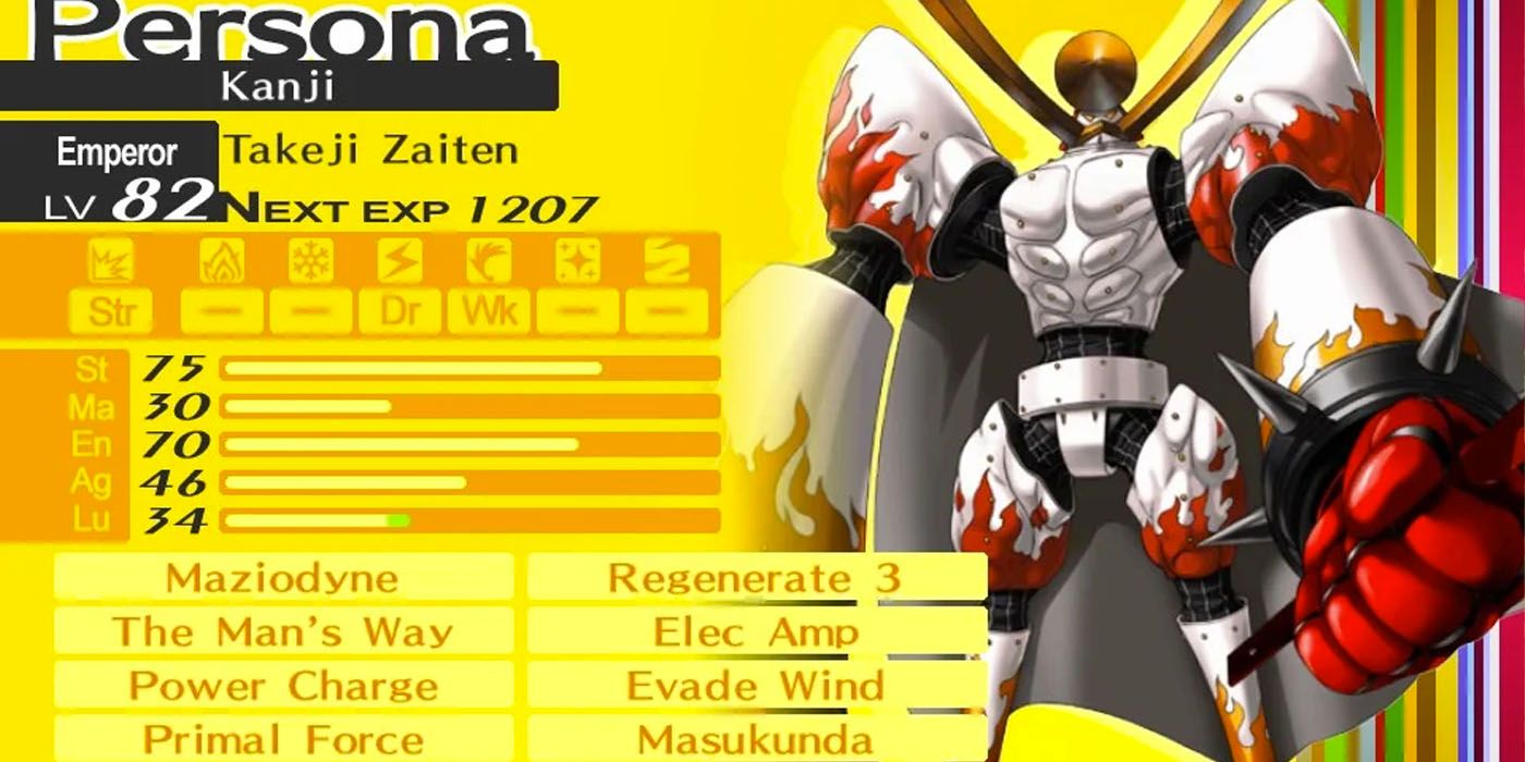 Persona 4 Golden, Ultimate Persona, Kanji