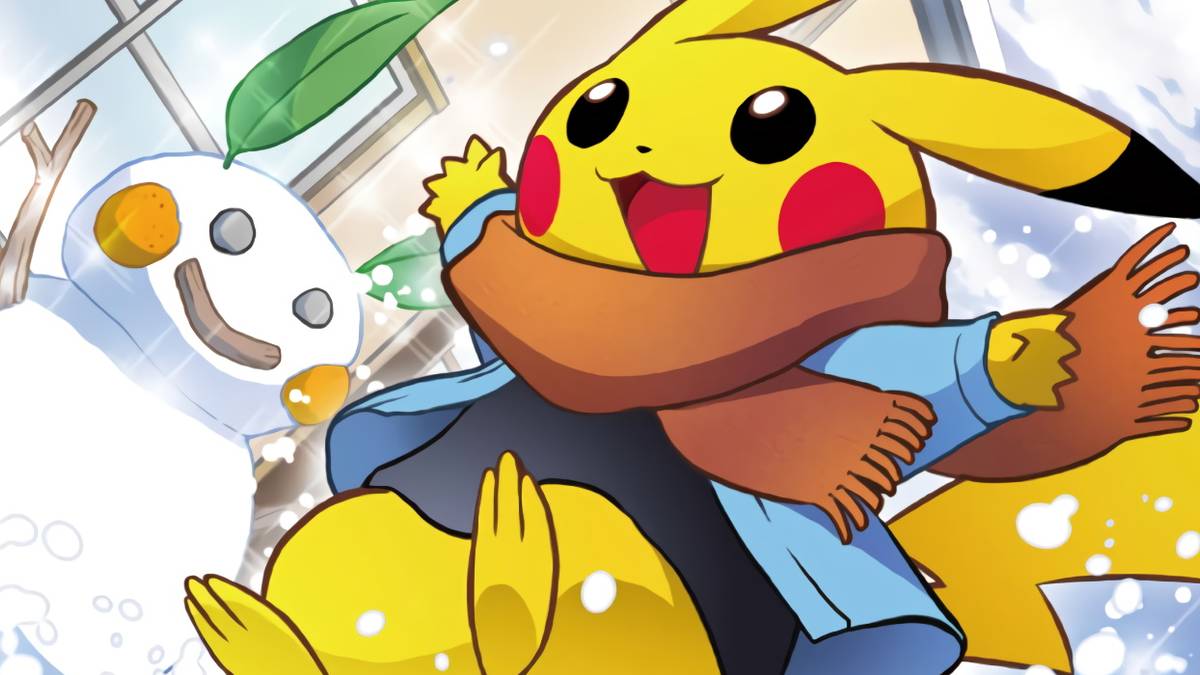 Pokemon Snowing Winter Pikachu