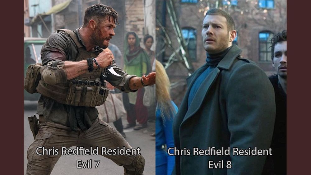 Resident Evil 7 and 8 comparison chris