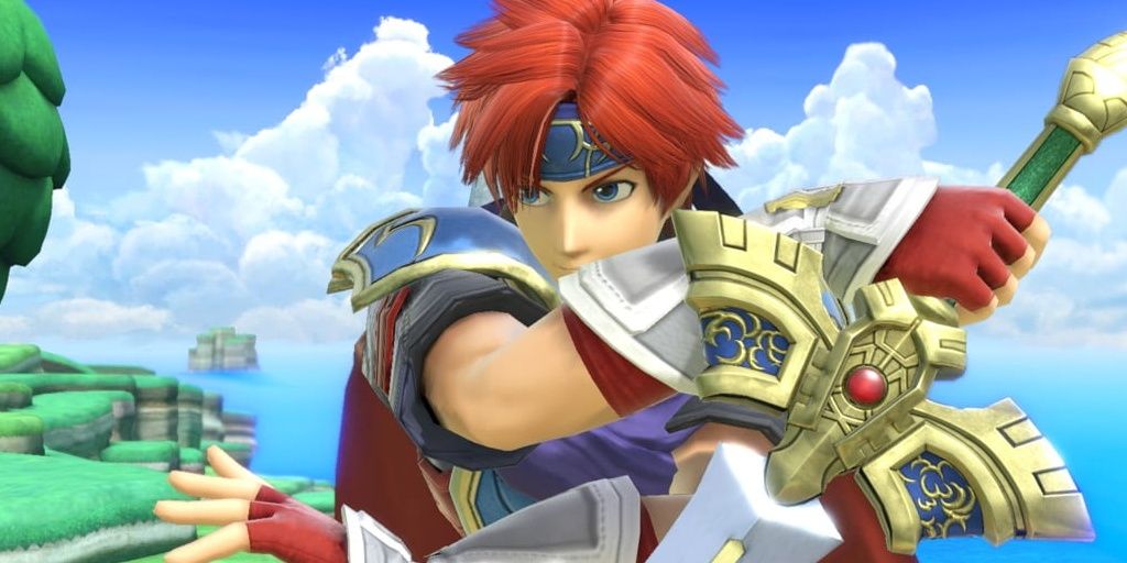 Roy posing with his sword in Super Smash Bros. Ultimate