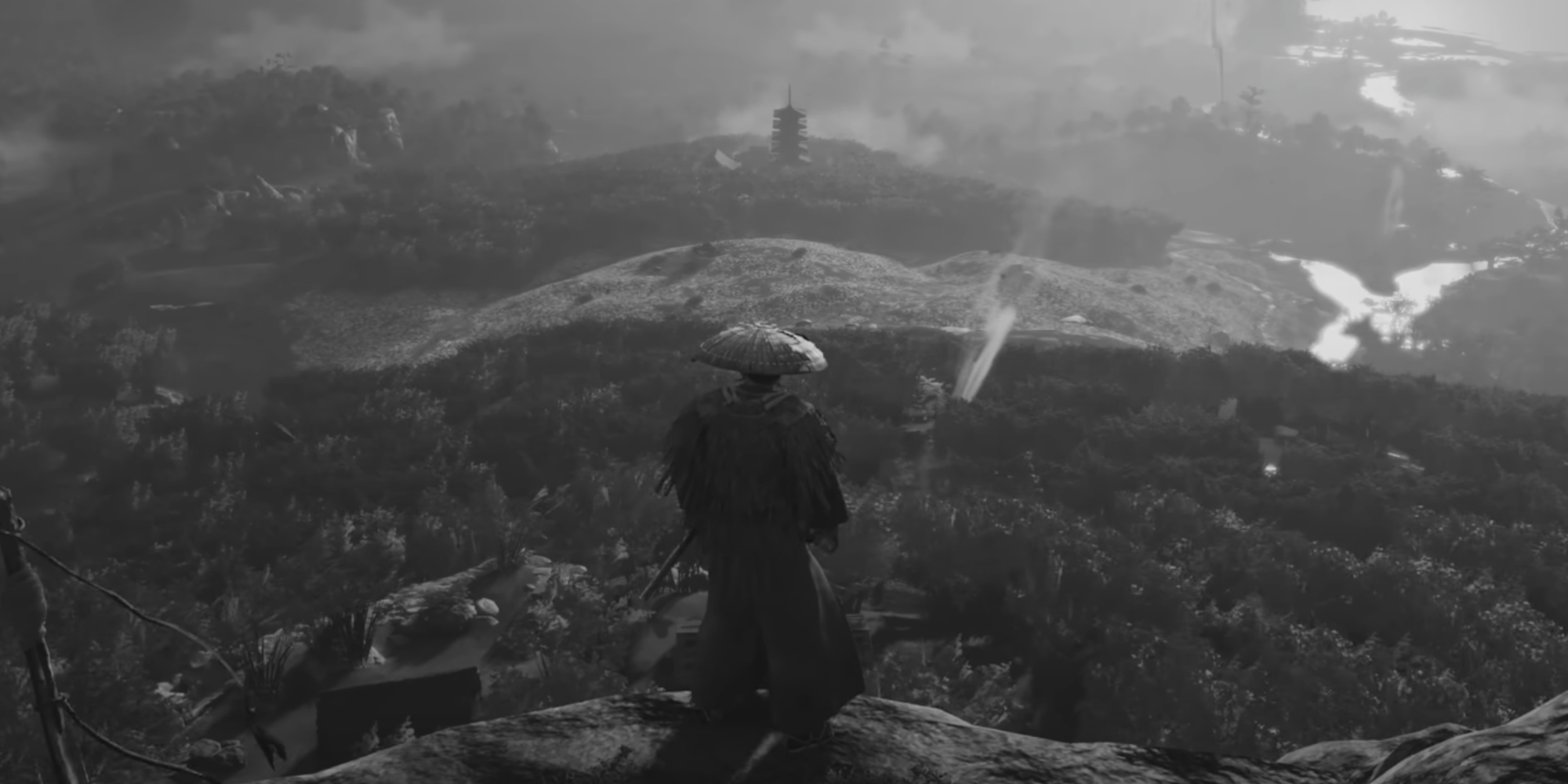 Ghost of Tsushima black and white