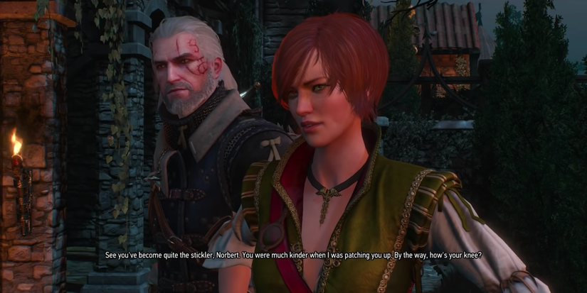 Shani and Geralt at Oxenfurt in the Witcher 3 - Hearts of Stone Expansion