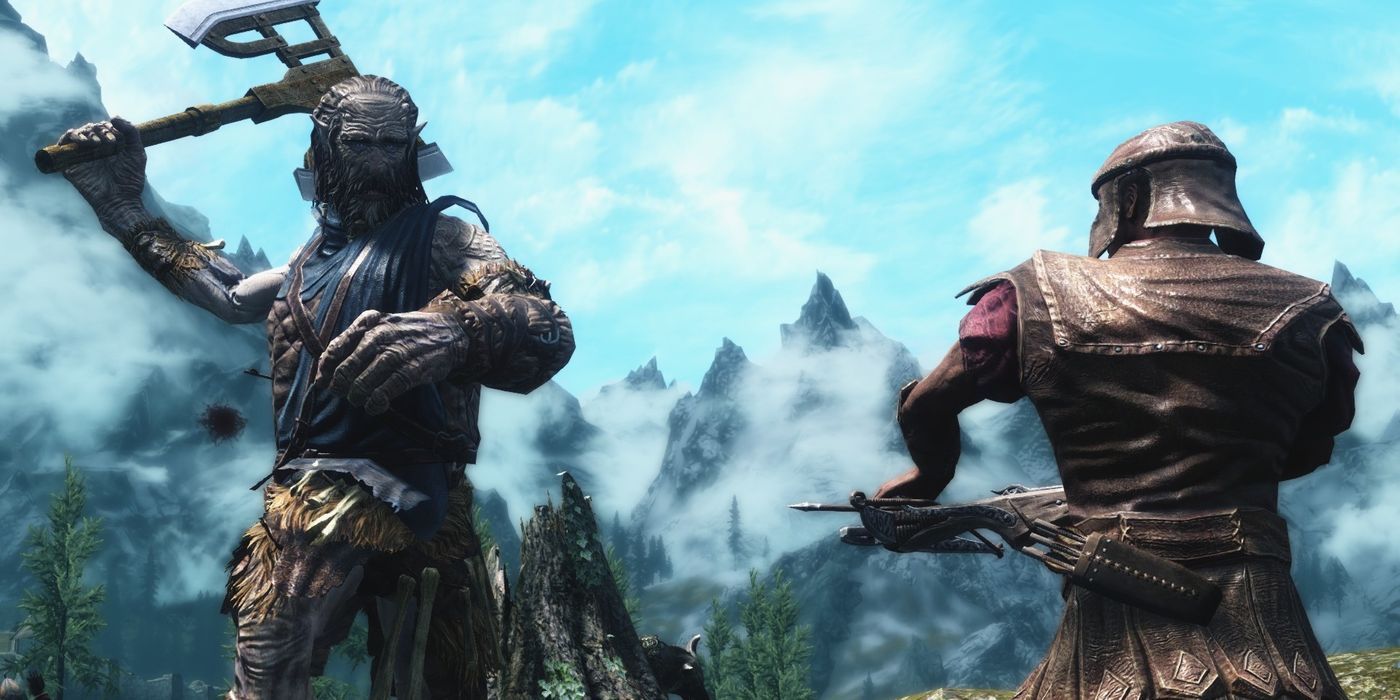A Giant in Skyrim