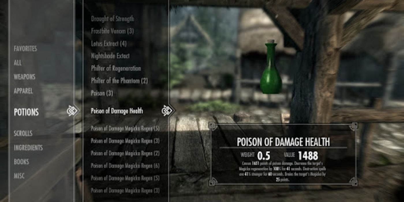 Skyrim Poison bottle