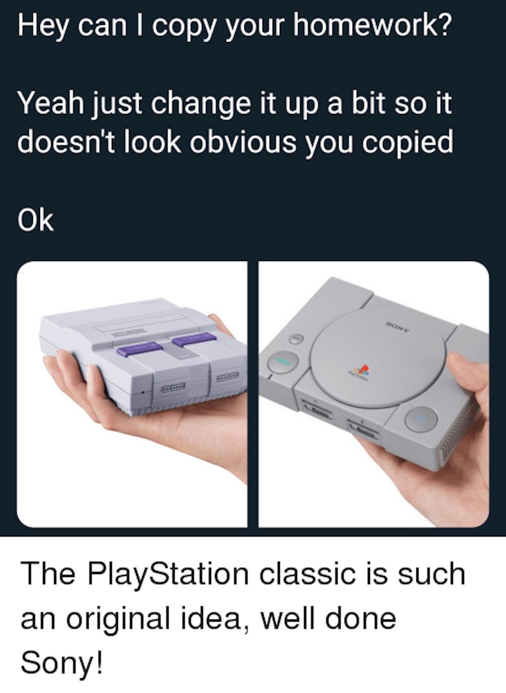 Snes Classic PS1 meme copy