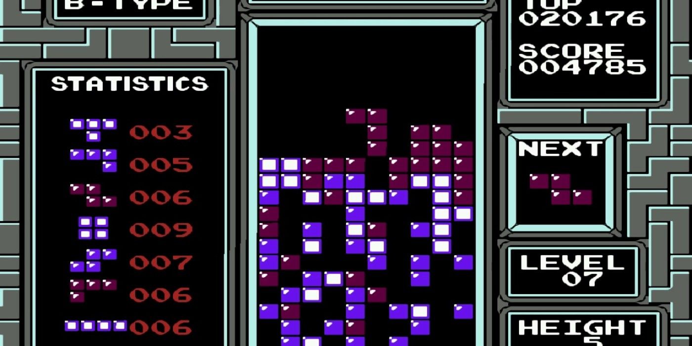 Tetris NES solo gameplay