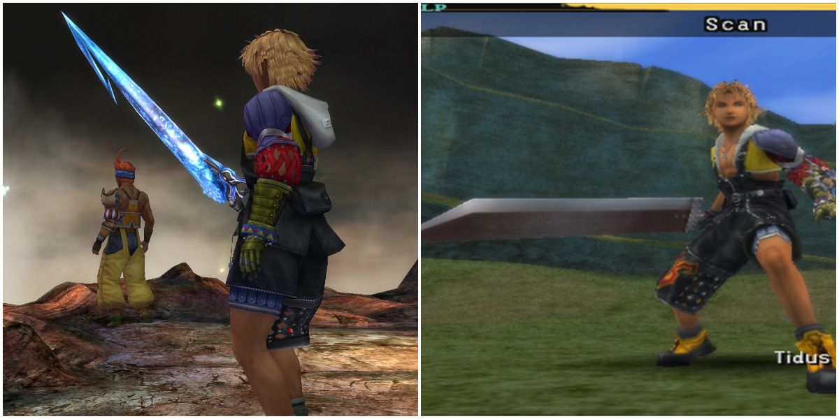 Tidus with the Brotherhood and the Buster Sword in Final Fantasy X