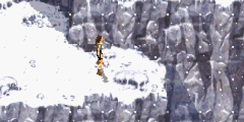 Pixel version of Lara Croft from The Prophecy