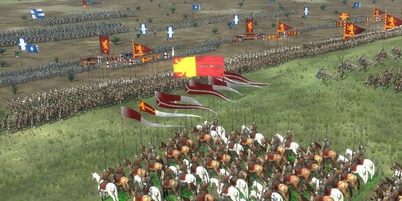 Multiple armies in a field in Total War: Medieval 2