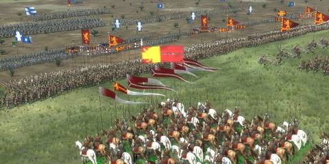 Multiple armies in a field in Total War: Medieval 2