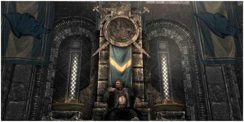 Ulfric sitting on his throne