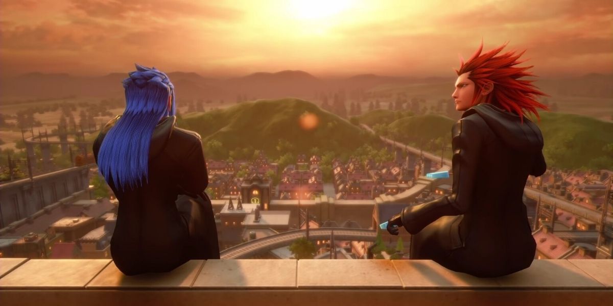 Saix and Axel at Twilight Town