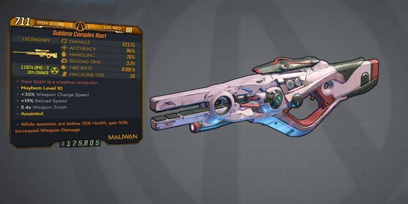 Borderlands 3 Legendary Complex Root Sniper Rifle