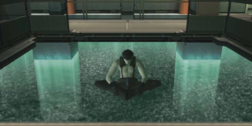Vamp MGS2 before boss fight floating on water
