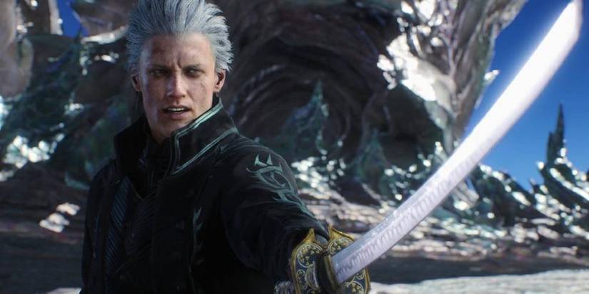 Vergil brndishing Yamato