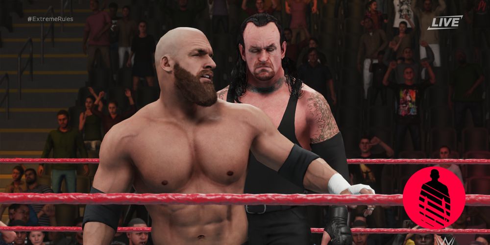 WWE-2K-Blackout-Payback Undertaker Behind Triple H