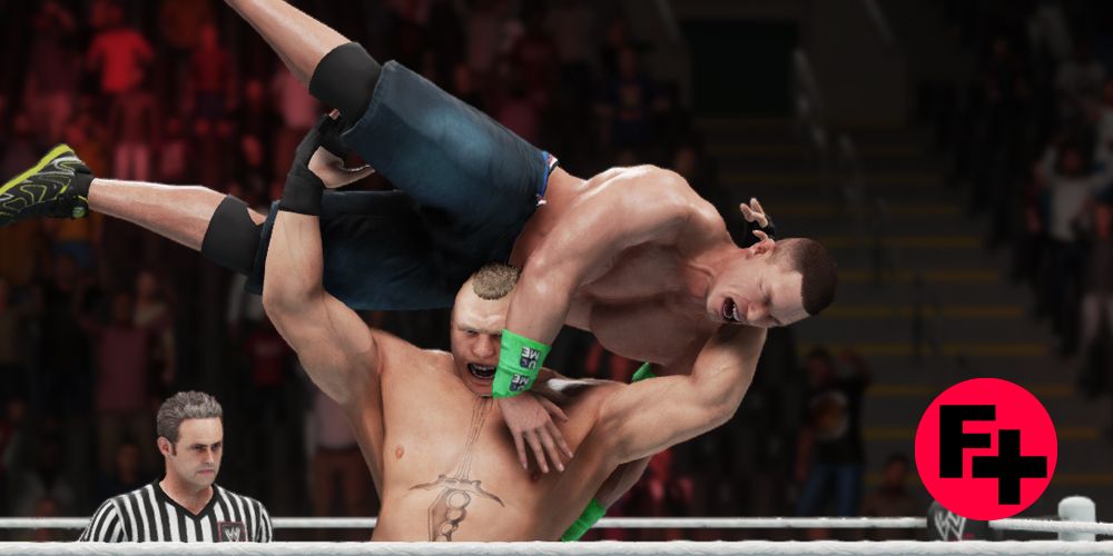 WWE-2K-Finisher-Payback-Brock-Lesnar-F5-on-John-Cena