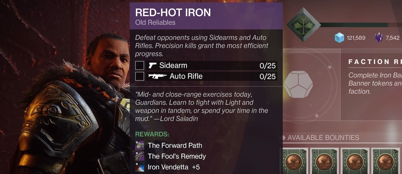 old reliables weapon quest in destiny