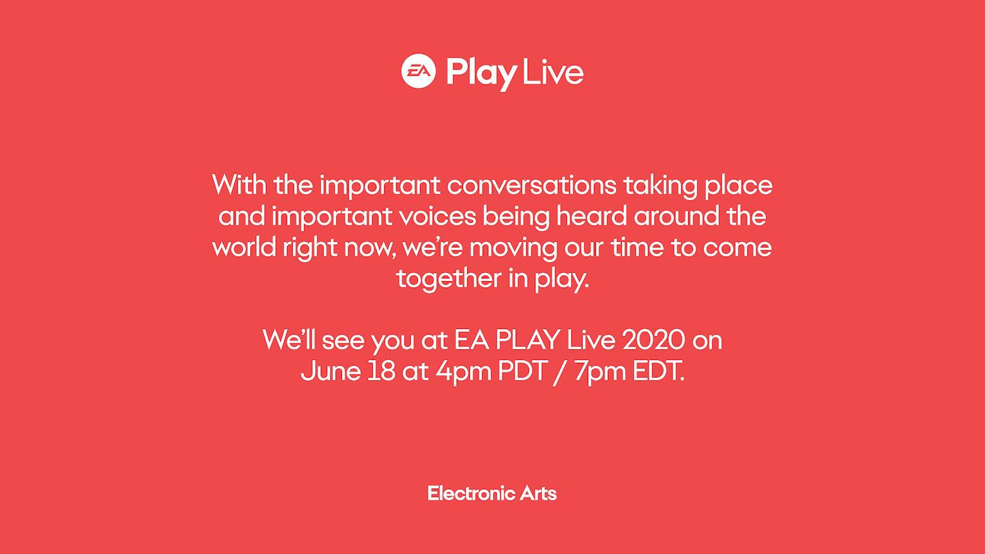 electronic arts event postpone