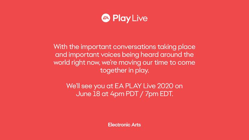 electronic arts event postpone
