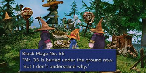 Vivi speaks to Black Mages in Final Fantasy 9