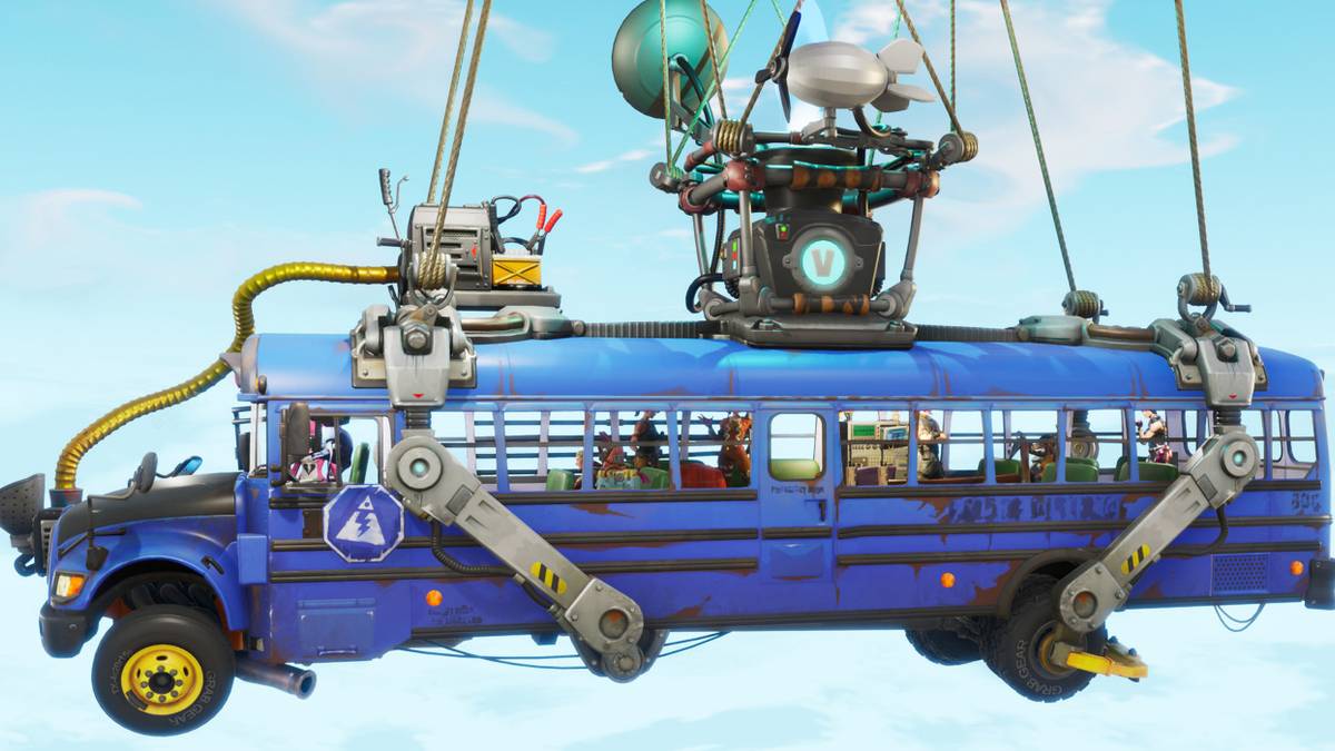 blue battle bus