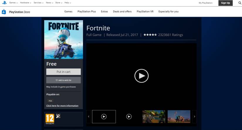 fortnite teaser image leak on the playstation store