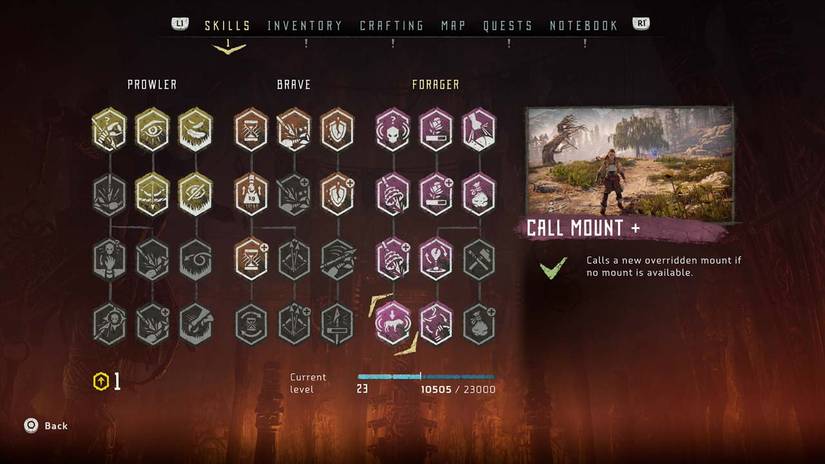 zero dawn skill trees