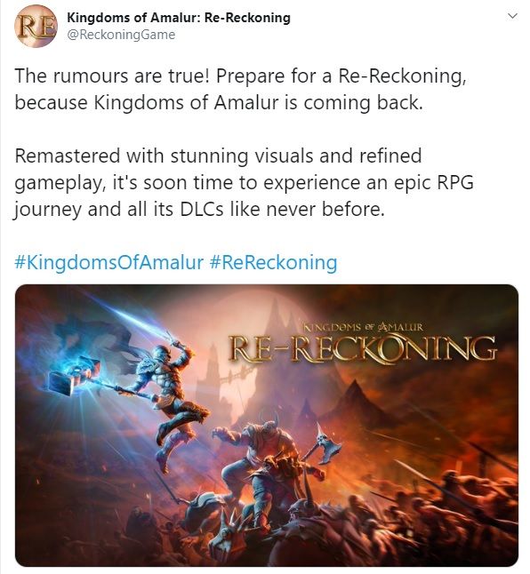 kingdoms of amalur re-reckoning announcement