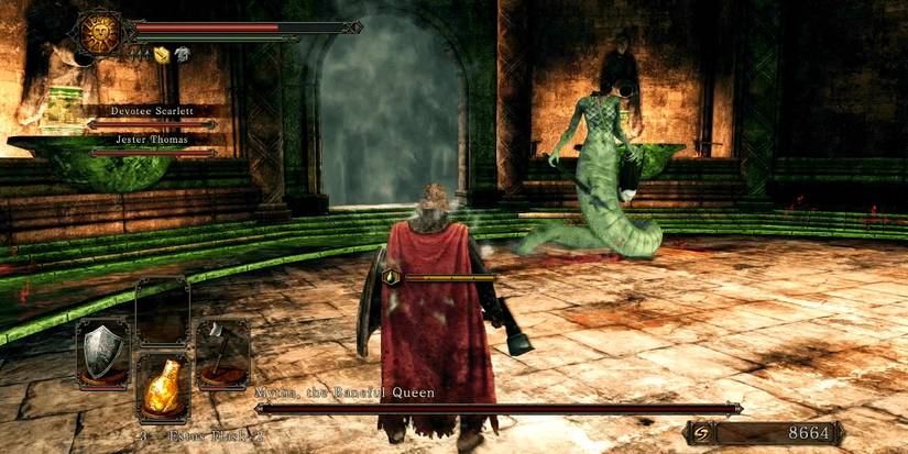 headless snake woman boss in poison room