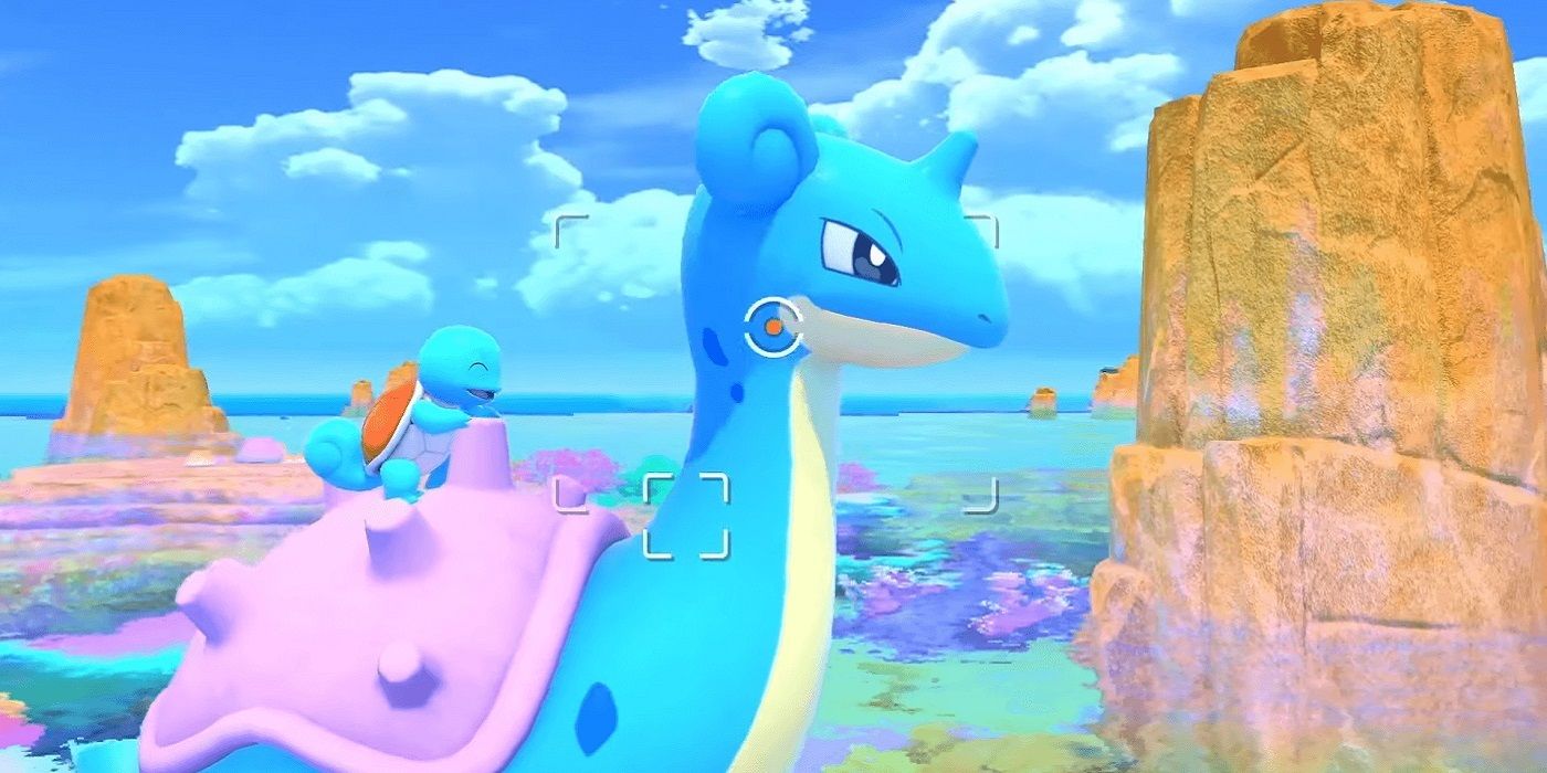 new pokemon snap lapras and squirtle