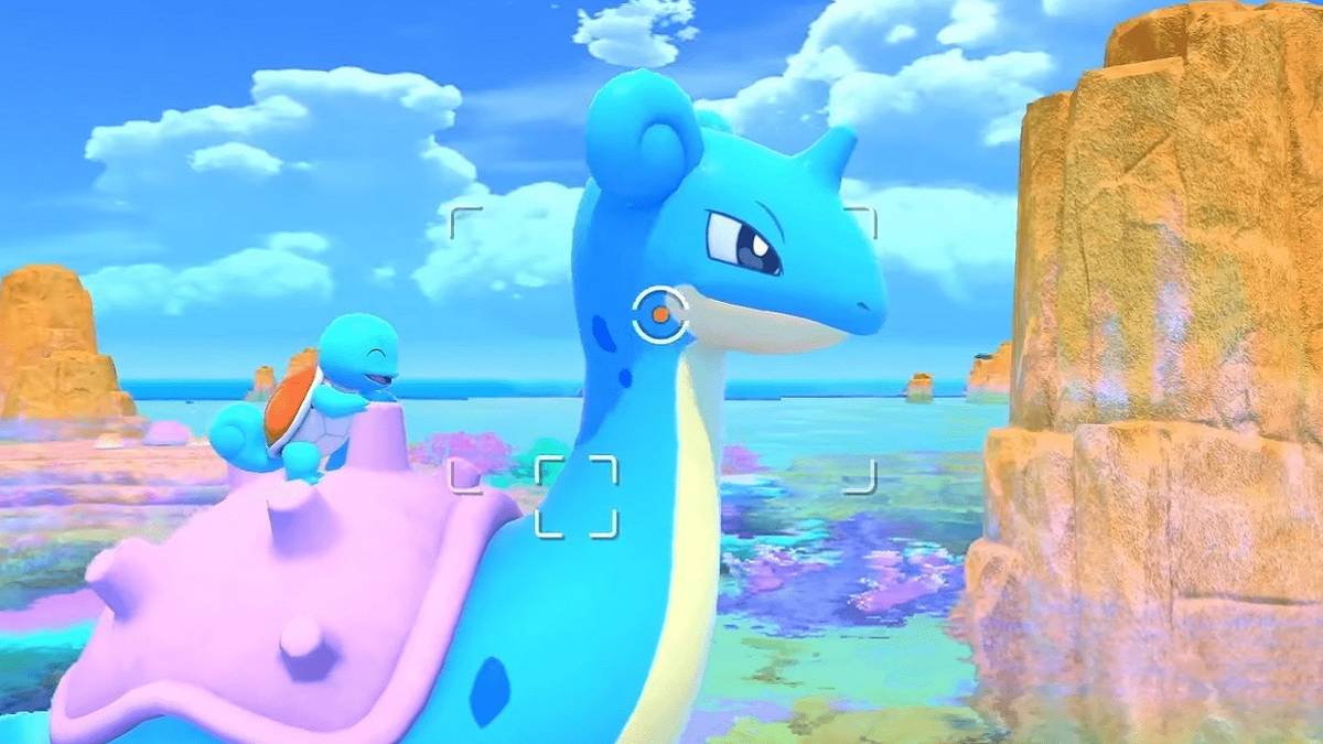 new pokemon snap lapras and squirtle