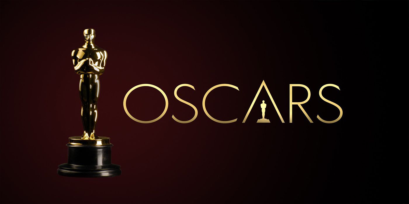 Oscars award next to logo
