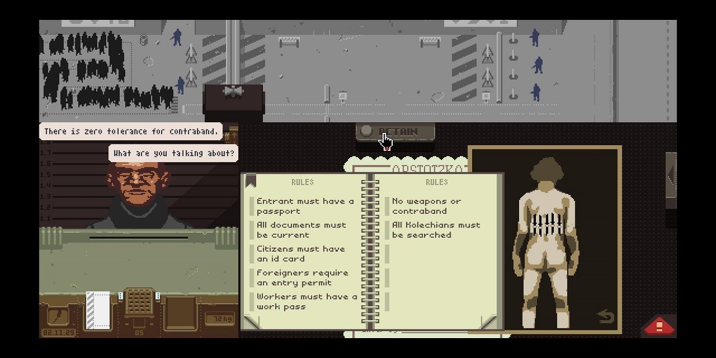 a screen capture from Papers Please