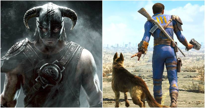 Skyrim vs Fallout 4 cover