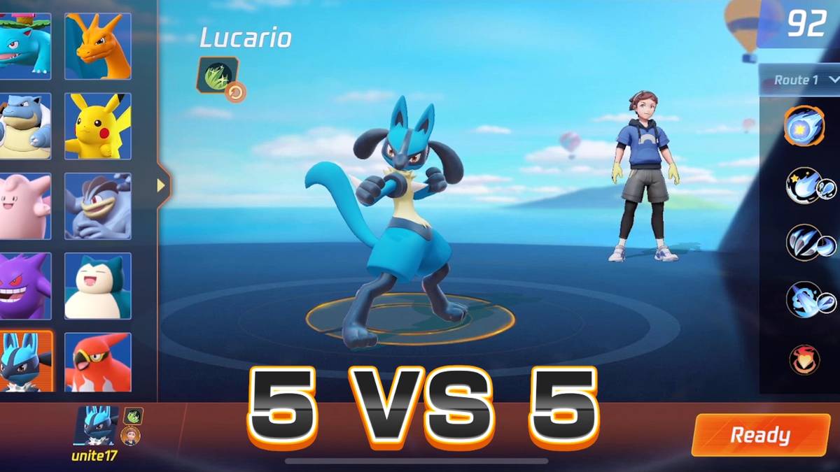 pokemon unite character select
