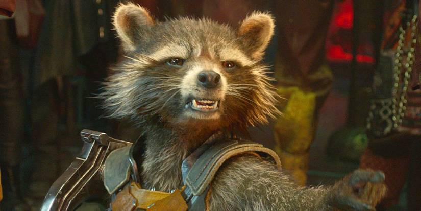 guardians of the galaxy rocket raccoon close up