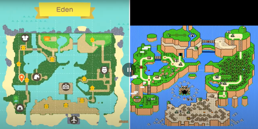 super mario island map acnh