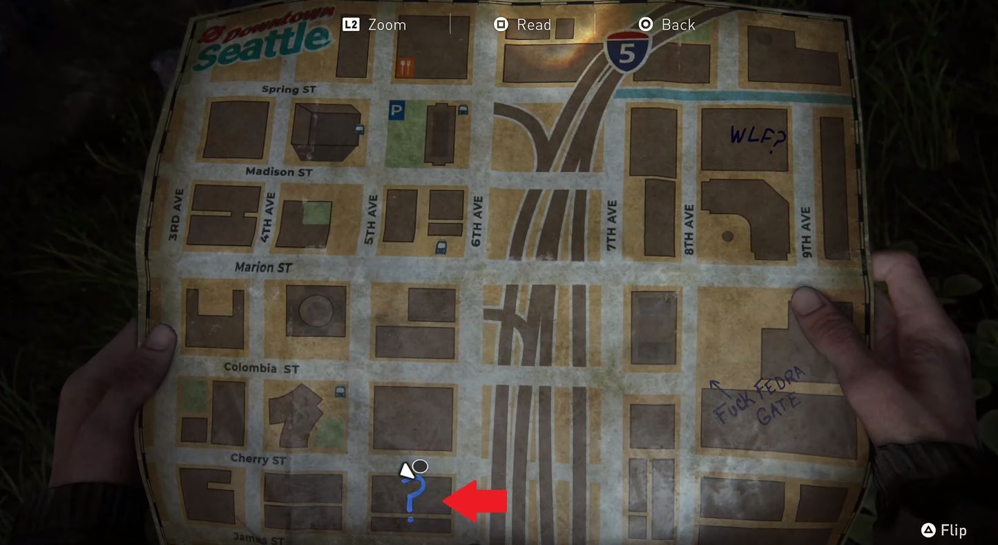 the last of us part 2 tourist map of seattle