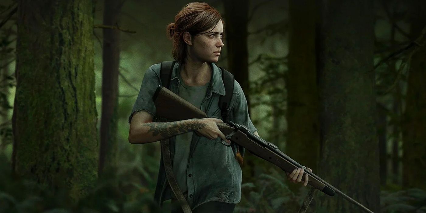 the last of us 2 ellie rifle woods naughty dog ps4