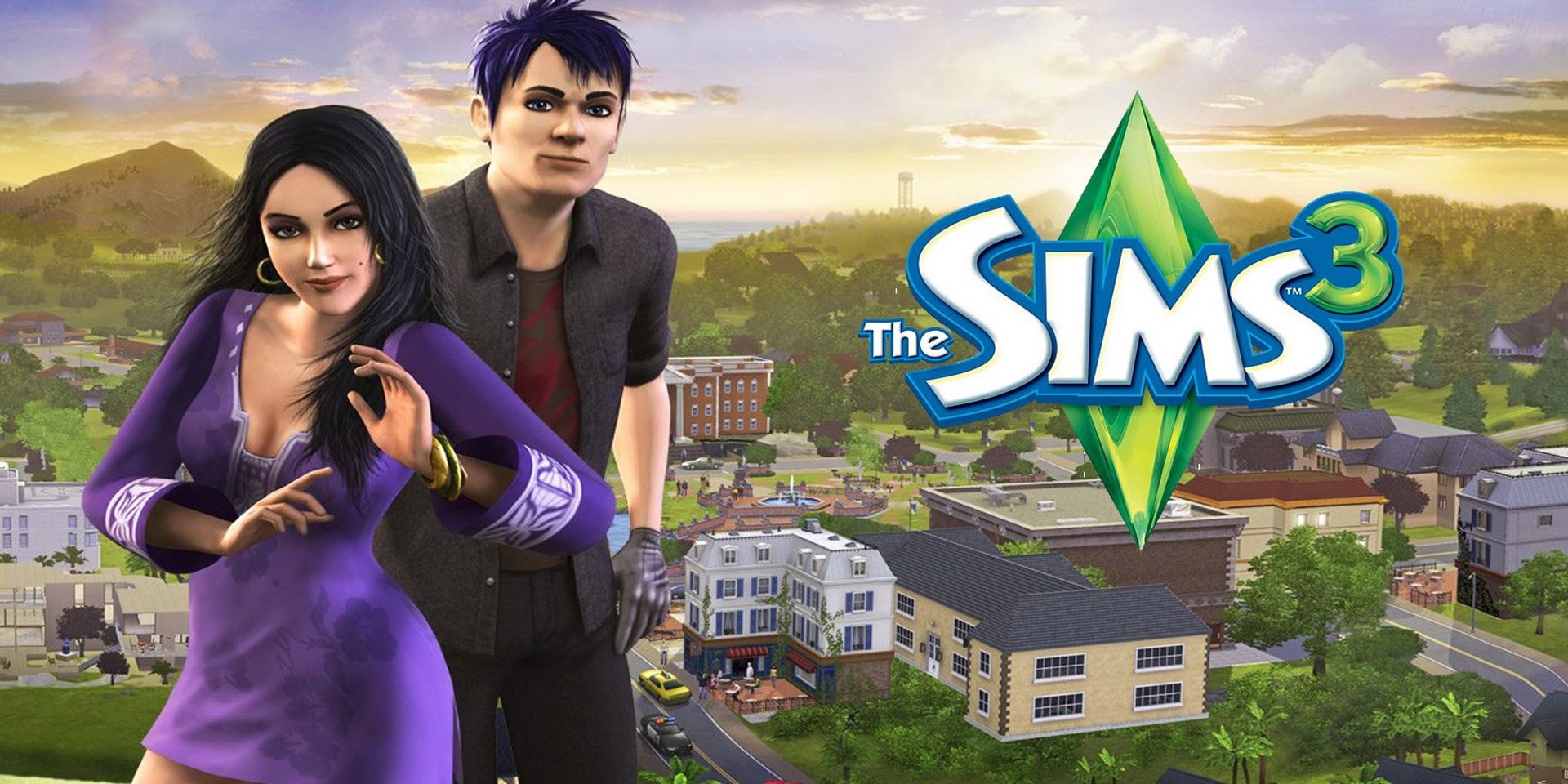 Заглавный арт The Sims 3 с позирующими мужчиной и женщиной 