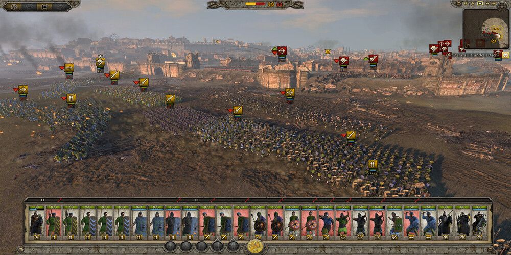 Battle gameplay from Total War: Attila