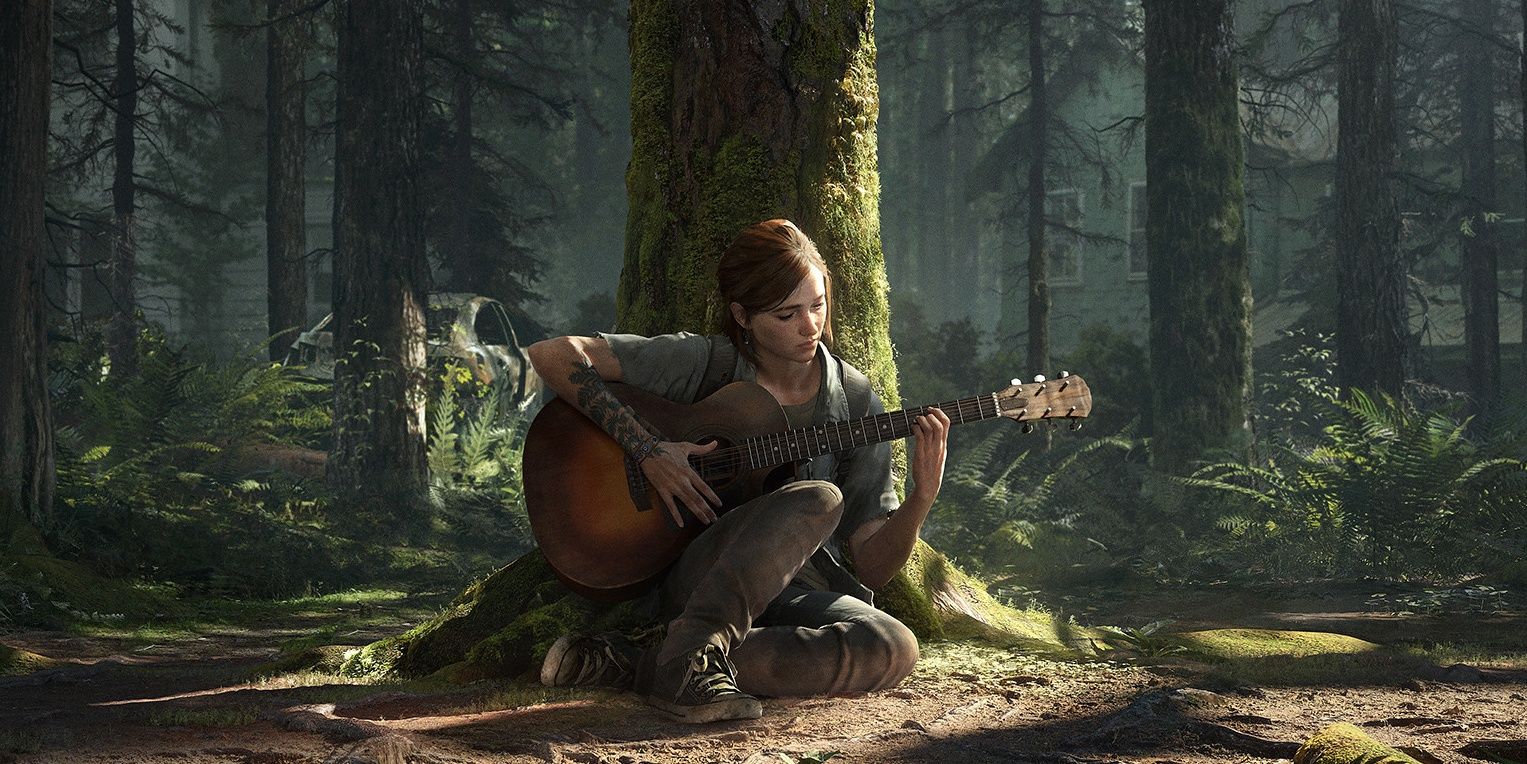 Ellie playing guitar