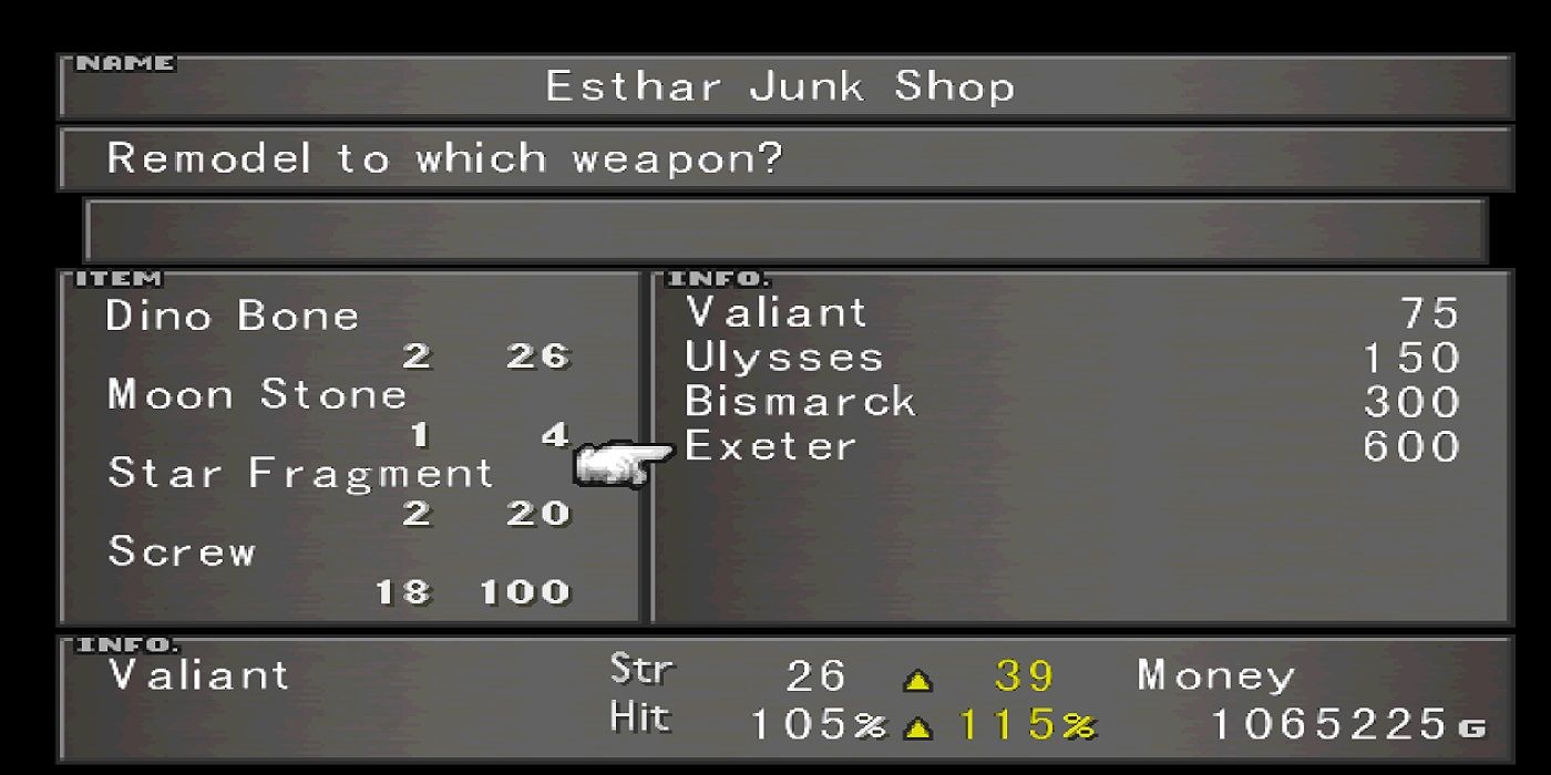 Irvine's weapons in Final Fantasy VIII