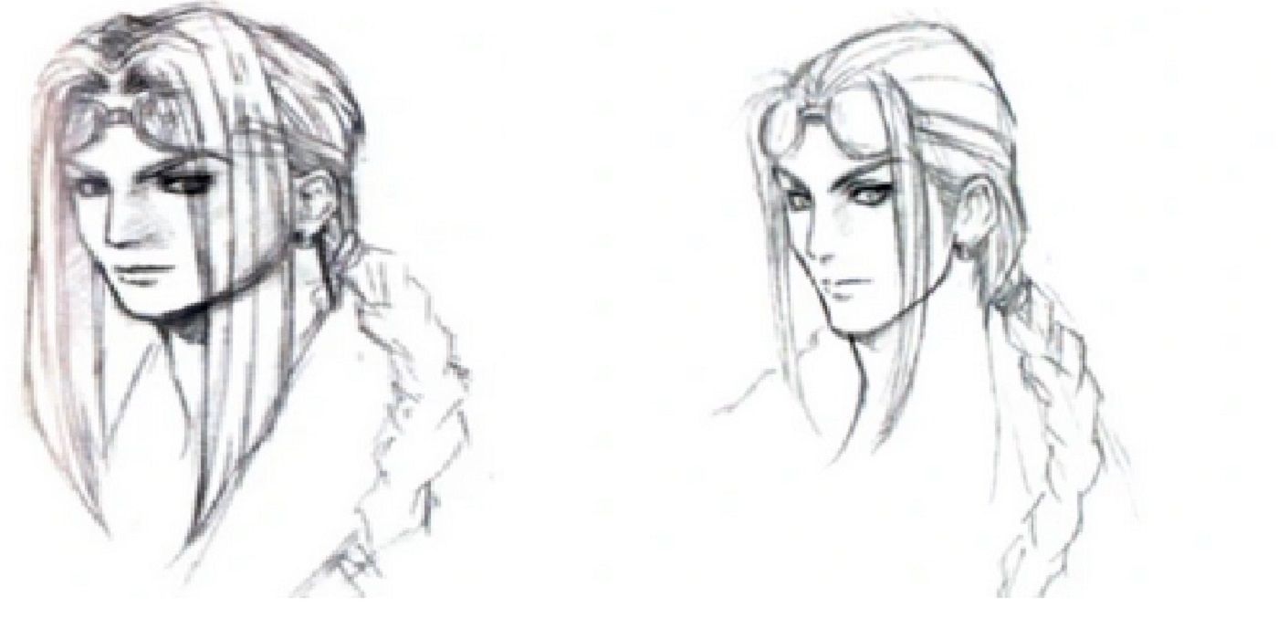 Early concept art of Irvine Kinneas from Final Fantasy VIII