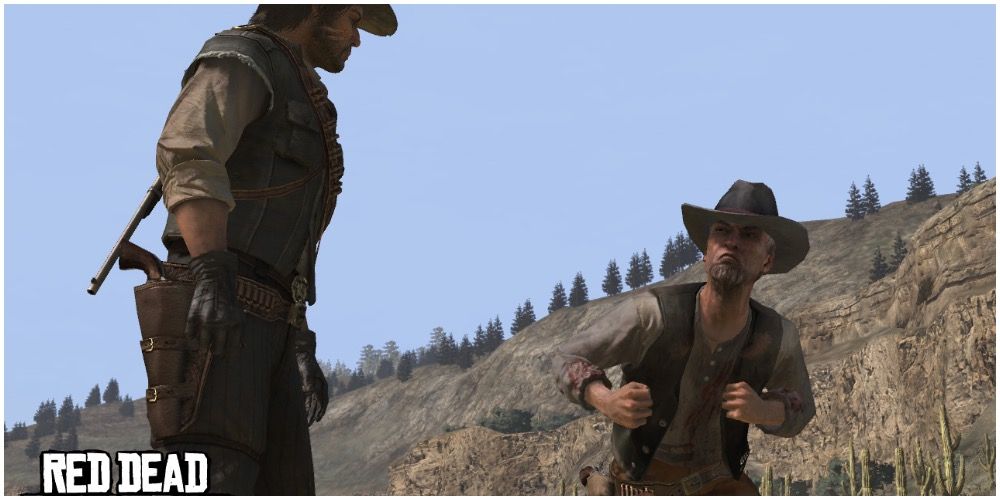 Red Dead Redemption John talking to the cannibal