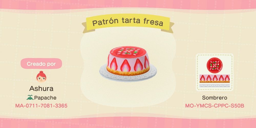 Animal Crossing Strawberry Shortcake Food Design