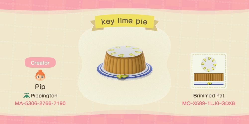 Animal Crossing key lime pie design