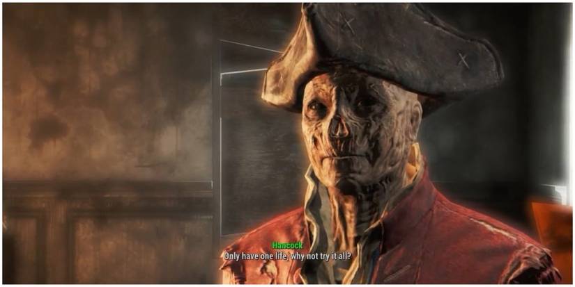 Fallout 4 Hancock speaking to the player